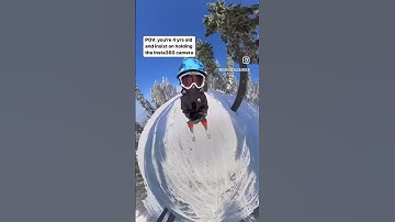 POV: You’re 4 and Skiing on a Tiny Planet with the Insta360 Camera #insta360 #shorts