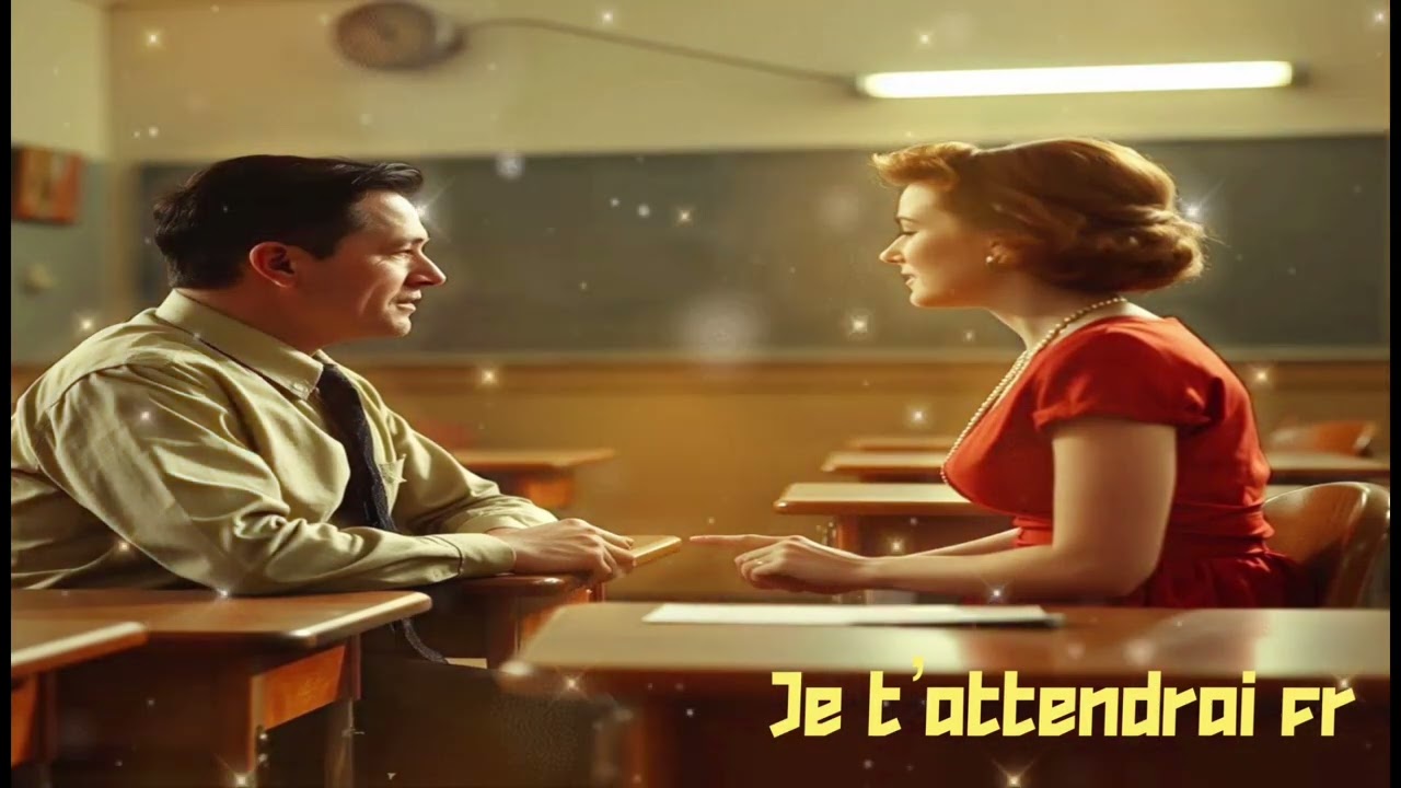 Je t’attendrai 💌🎶 | Ballade Rock Française Années 50 sur l’Amour Inavoué 🌹✨