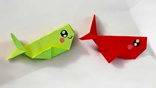 Origami Whale| origami fish| Origami Sea animals| easy paper fish craft