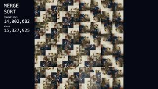 Vermeer's The Milkmaid, Reassembled by Merge Sort — 1,048,576 Pixels Sorted (4K)