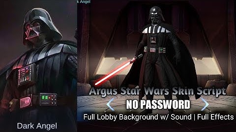 Argus Star Wars Skin Script  | Darth Vader | No Password | Mobile Legends