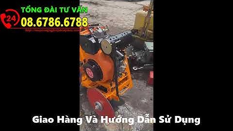 Máy cắt bê tông động cơ dầu Diesel cắt sâu 25 phân Máy cắt đường bê tông Vifuco KC20 KC24 GIÁ TỐT