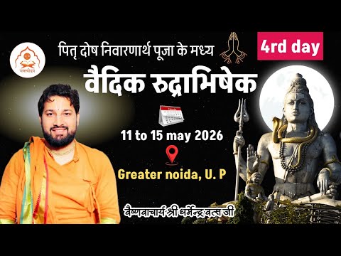 Live Shri pitru yagya॥ Vedic rudrabhishek॥ greater noida 4rth day ॥