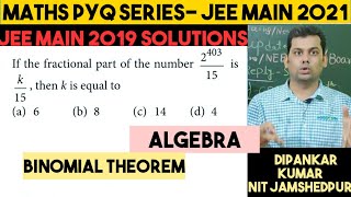 Jee Main 2019 Binomial Theorem Question/Solution|Binomial Theorem Jee Main 2019 Question/Solution.