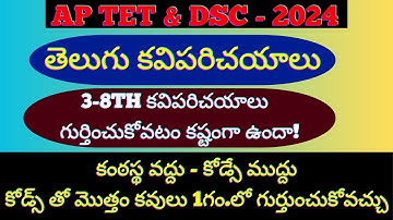 3-8th Class మొత్తం కవిపరిచయాలు కోడ్స్ 3rd class total Kavi Parichayalu codes kavulu shortcuts