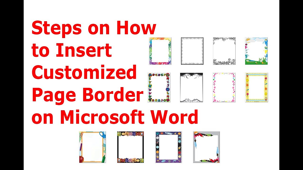 how to add a custom picture page border in word