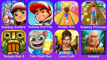 Subway Surf,Subway Surf City,Kooply Run,Subway Princess,Temple Run 3,Tom Gold Run,Lara Croft,Jumanji