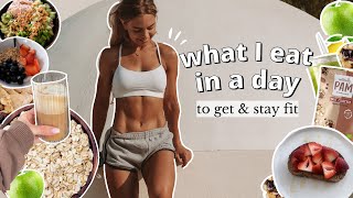 WHAT I EAT IN A DAY to get and stay fit + leg workout