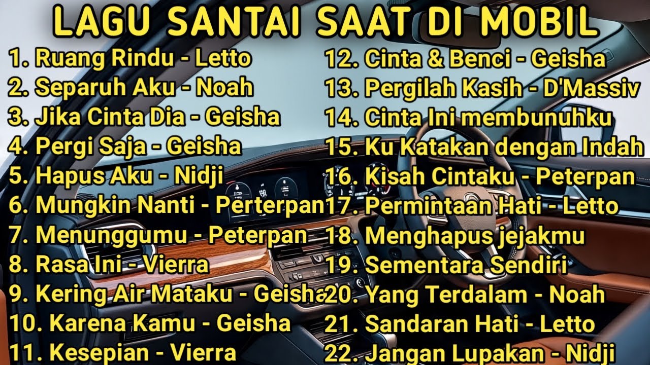 LAGU SANTAI SAAT DI MOBIL