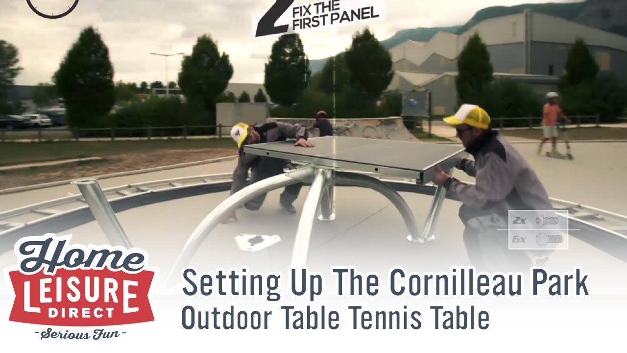 Cornilleau Park Permanent Outdoor Table Tennis Table Set Up YouTube