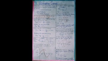 Class 12 Physics Chapter 7 notes| Alternating current| #afmc
