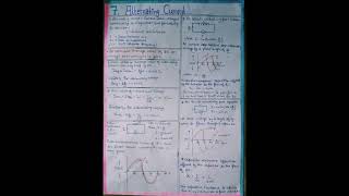 Class 12 Physics Chapter 7 notes| Alternating current| #afmc