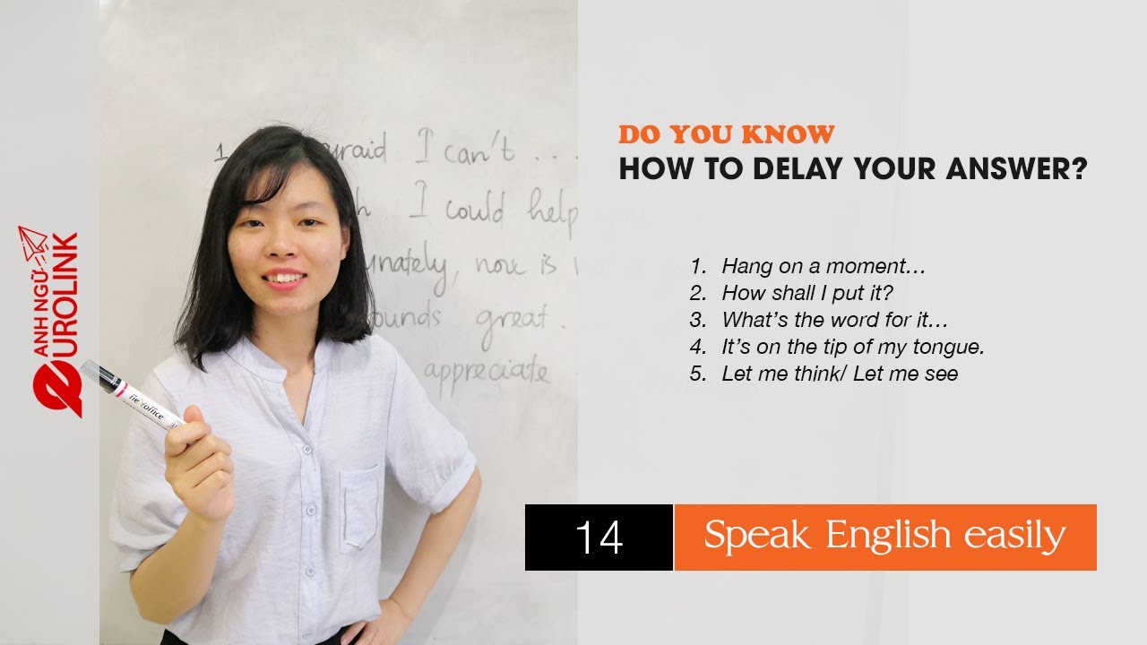 HOW TO DELAY YOUR ANSWER - YouTube