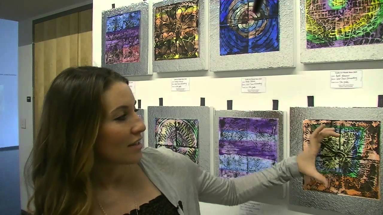 Whit Davis Elementary School's art teacher explains her project - YouTube