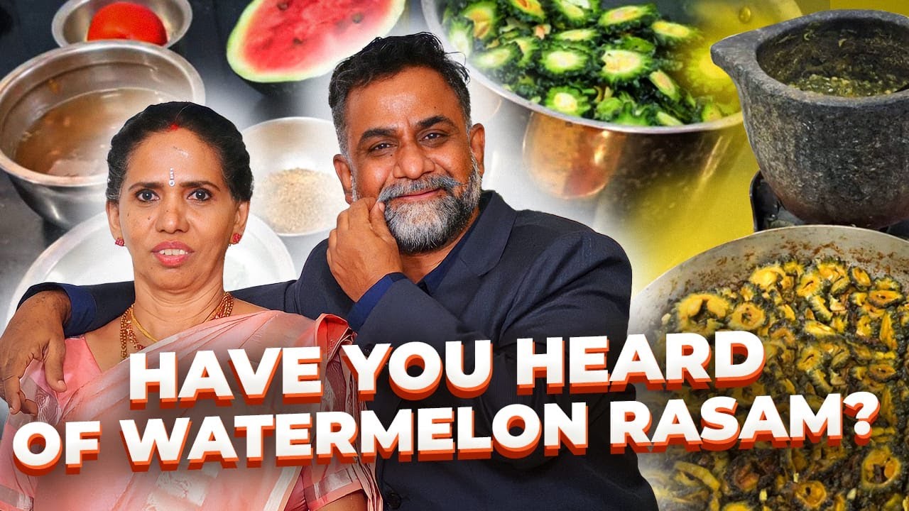 Spiced watermelon curry with carrots peppers