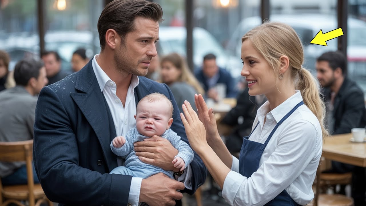 Das Baby Des Millionärs-CEOs Weinte Sehr Unruhig Im Café—Bis Eine Arme Kellnerin Das Unfassbare Tat…