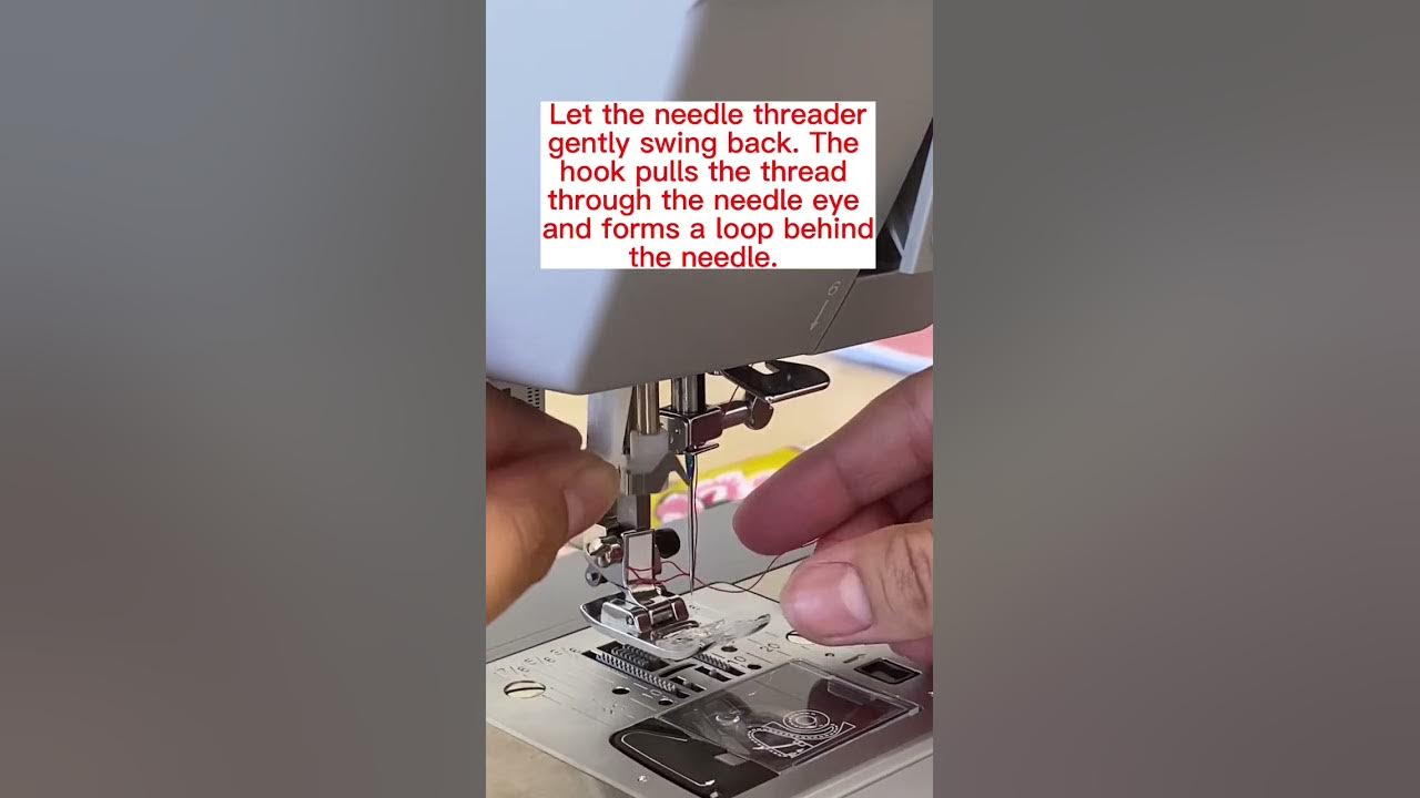 The Quickest Way to Thread your Sewing Machine Needle. How to use the  Automatic Needle Threader. 
