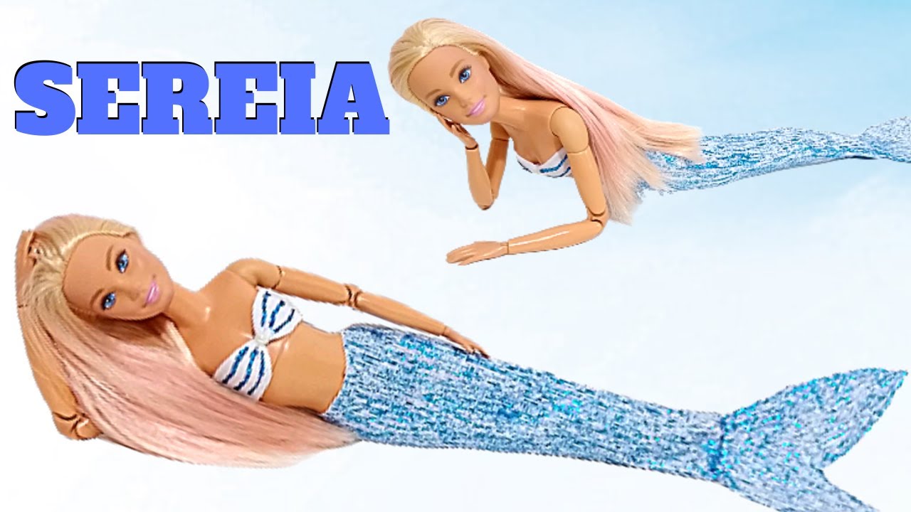 Como Fazer Cauda de Sereia para Barbie | DIY | Roupa de Sereia para Barbie e Outras Bonecas