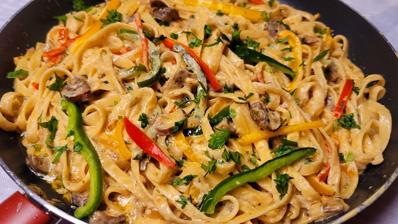 Best Rasta Pasta & Chicken Cutlets, Pasta recipe YouTube
