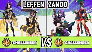 2XKO ▰ Leffen (Akali / Ahri) vs Zando (Jinx / Akali) ▰ High Level Gameplay