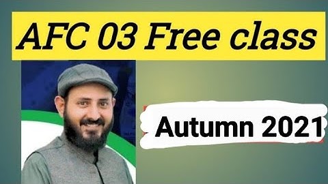 AFC 03 QM Free Revision Classes by Sir Dawood Shahid
