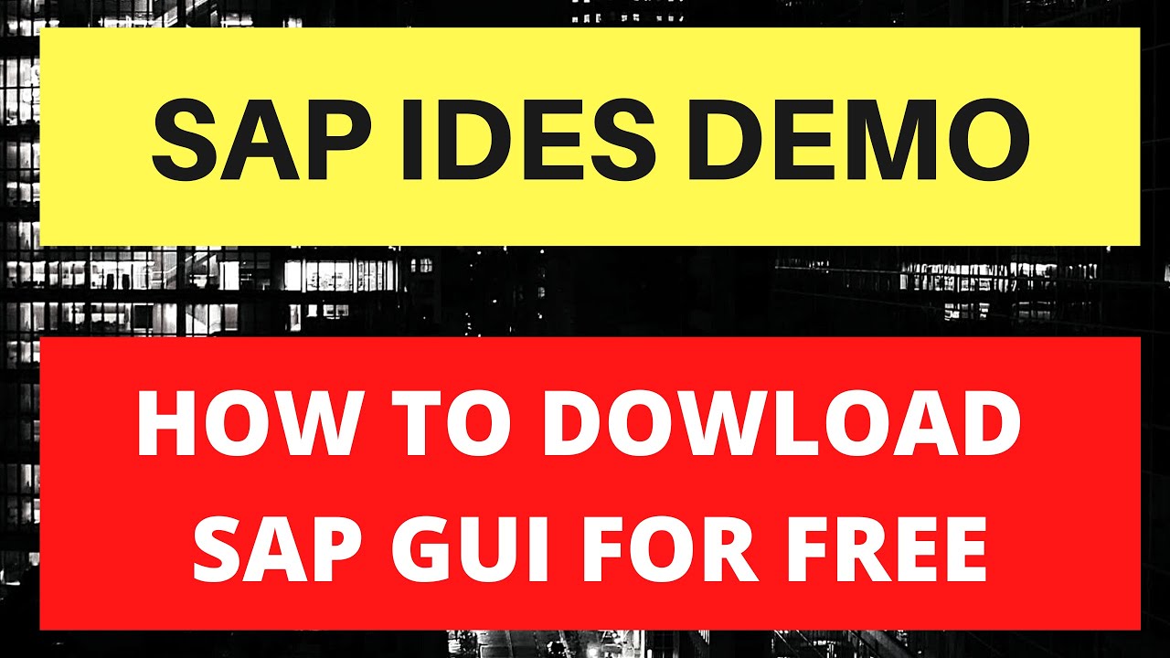 SAP ACCESS IDES FREE DEMO ( IDES GUI FOR PRACTCING)  -  2. Download of SAP GUI