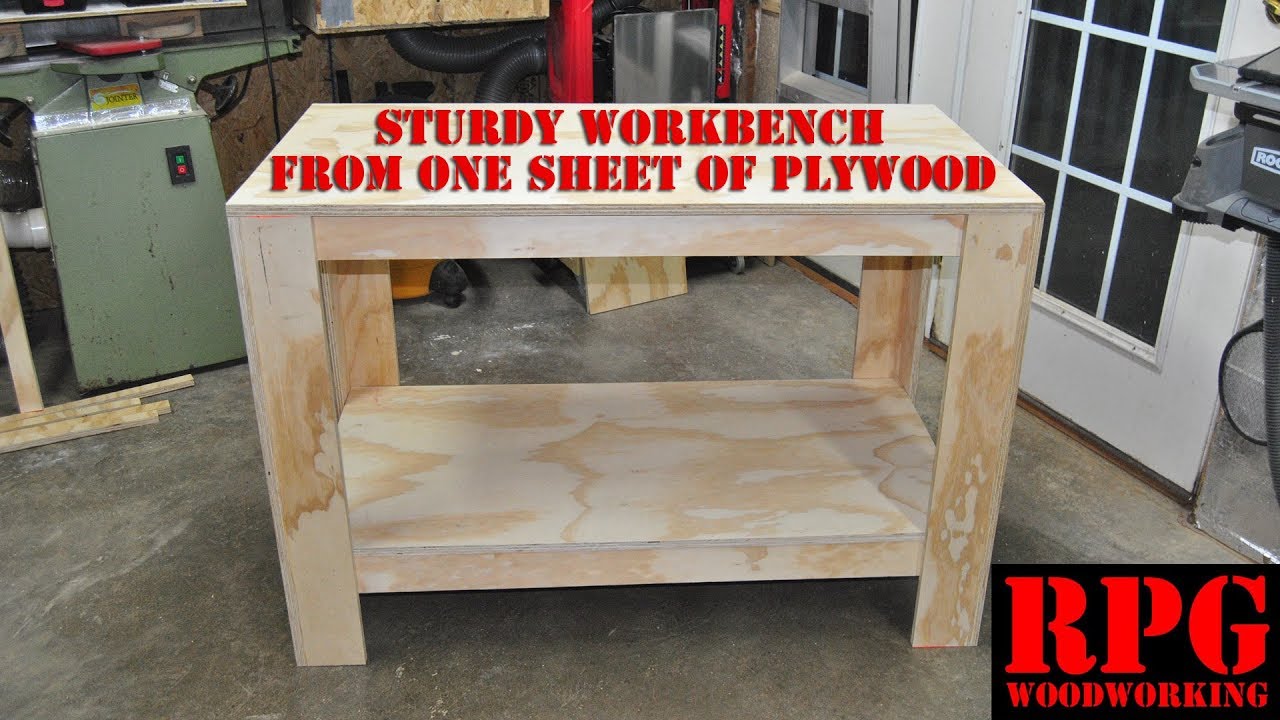 Work Bench From ONE Sheet Of Plywood YouTube Work Bench From ONE Sheet Of Plywood YouTube
