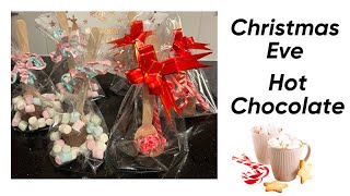 Christmas Eve Hot Chocolate Spoons - Cucharas de chocolate caliente de Nochebuena -