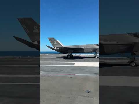 President Trump aboard USSS George H W  Bush!