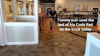 Cleaning Greasy Carpets With Big Truck Tommy And The New 10 Below Prespray