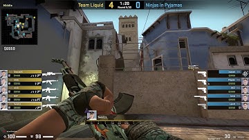 CS:GO POV Demo Liquid Twistzz (30/20) vs NiP (de_mirage)