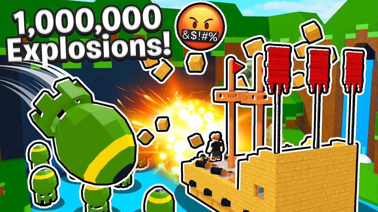 I Replaced all rocks with NUKES In Build a Boat! - YouTube