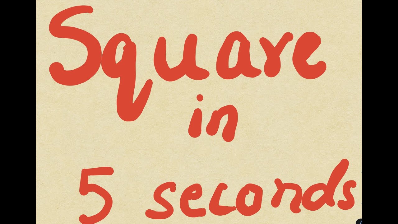 Calculating square of any two digit number in seconds