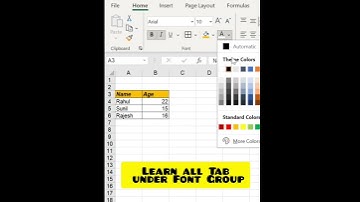 Ms Excel Font Group | Excel Border | Bold Itic underline | #shorts #msexceltutorial