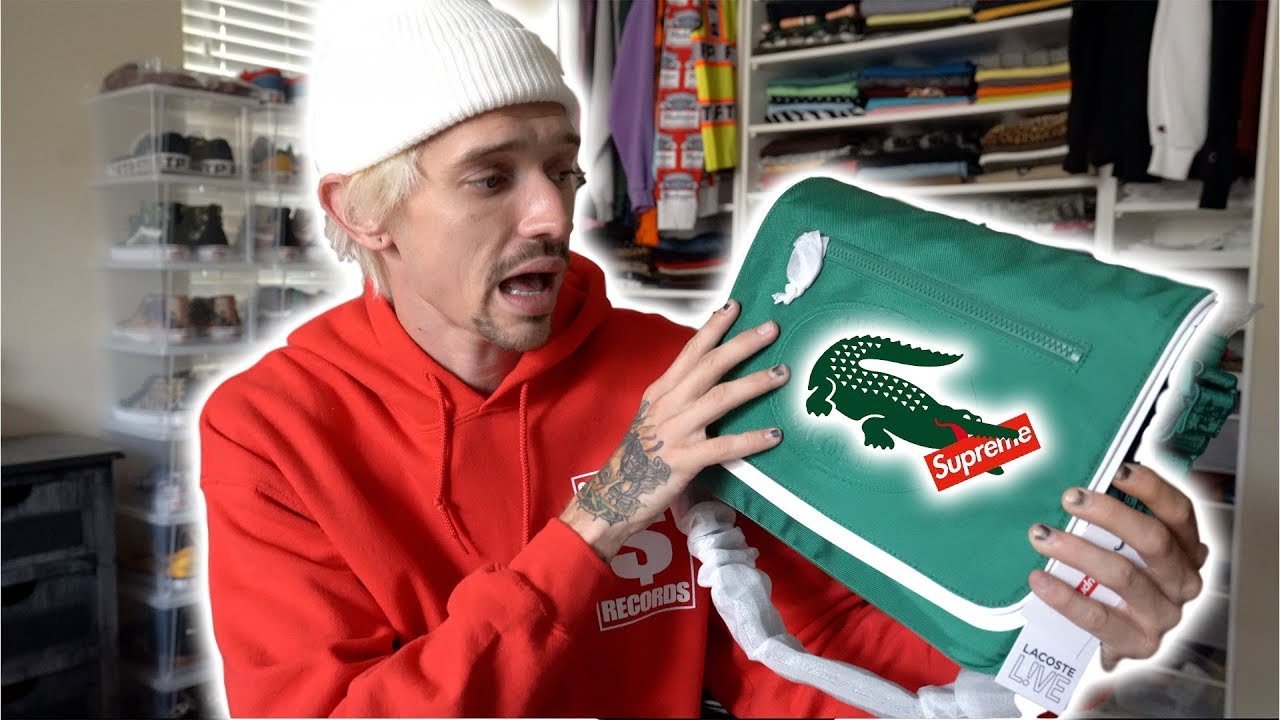 supreme  LACOSTE messenger bagメッセンジャーバッグ