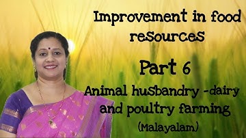 CLASS9:IMPROVEMENT IN FOOD RESOURCES:PART6:  ANIMAL HUSBANDRY(CATTLE &POULTRY FARMING) - MALAYALAM