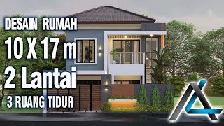 DESAIN RUMAH 10 x 17 METER I MALANG –DESAIN RUMAH TROPIS MODERN #jasaarsitek #jasadesain #arsitek