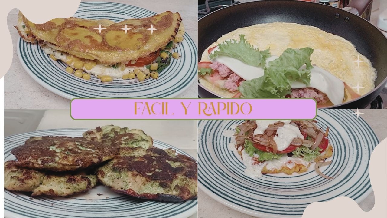 🥦🍋🥕4 Ideas de recetas saludables para toda la familia. (Fácil y Rapidas)