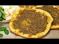Lebanese flatbread manoushe zaatar