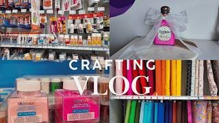 Craft Vlog | Glitter Bottle Tutorial | Mini Update | Michaels Has Fabric