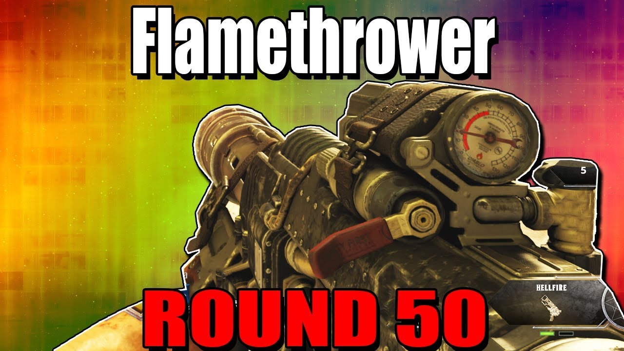 NIKOLAI'S FLAMETHROWER ON ROUND 50 - Black Ops 4 Zombies - YouTube