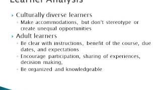 Chap 3 Learner and Context Analysis