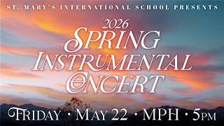 Famous 2026 Spring Instrumental Concert Profile