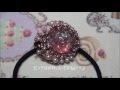ブラッシュローズピンクカラーのヘアゴムUVレジン