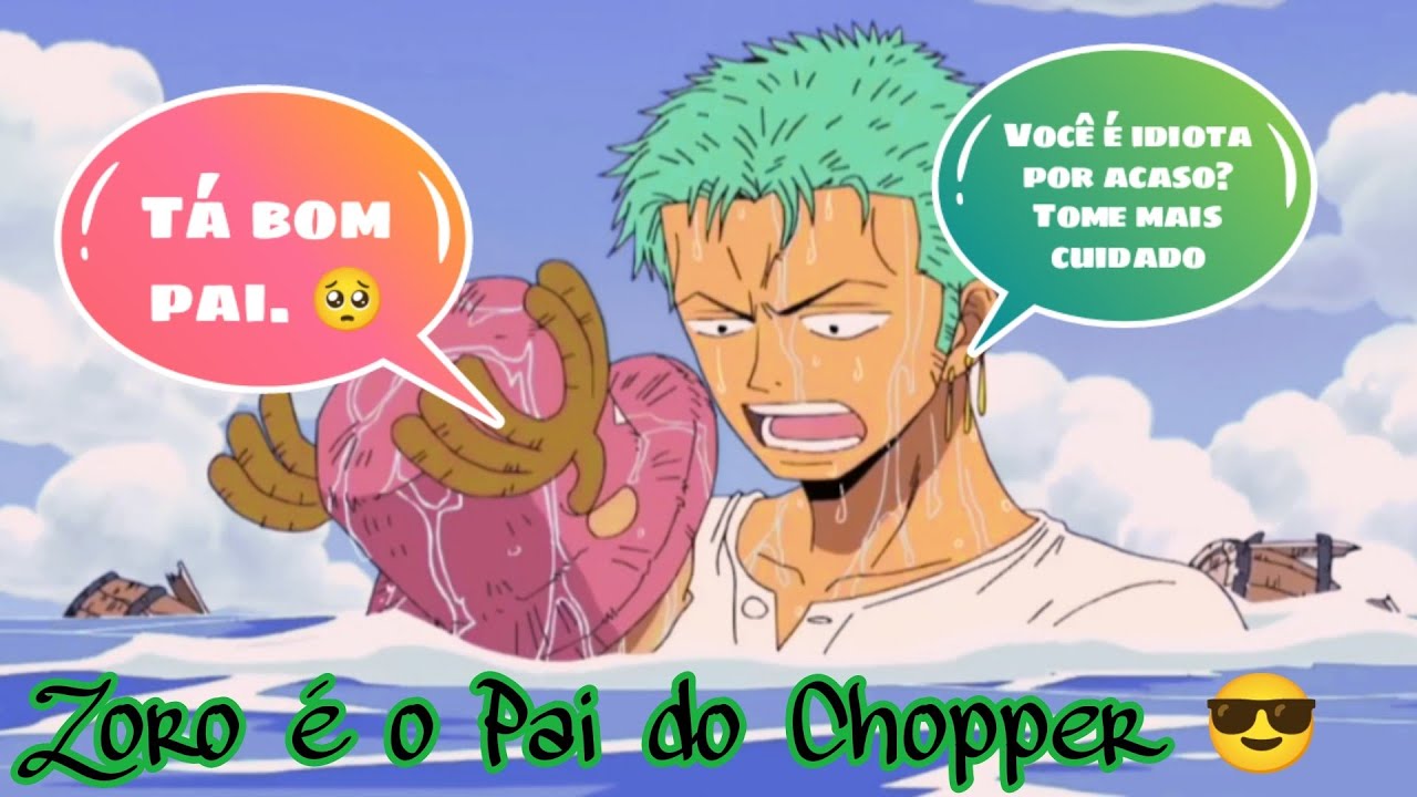 O Zoro como um bom pai salva a vida do Chopper !! #onepiece #zoro