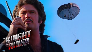 Iath Returns Kitt Deploys Emergency Parachute Knight Rider