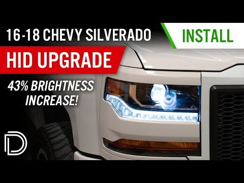 43% Brighter Headlights for your 2016-2018 Chevy Silverado! | HID Bulb Install