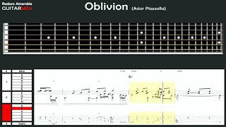 Oblivion - (Astor Piazzolla) - Roland Dyens - Guitar Midi Tabs & Score