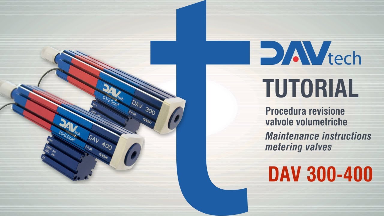 Tutorial revisione valvole volumetriche - volumetric valves service DAV 300 - 400
