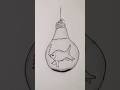 Light Bulb Aquarium Drawing 🐟💡 | Creative Art #shorts
